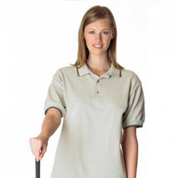 Gildan Fashion Thin Stripe Pique Sport Shirt Promotional Custom Imprinted With Logo