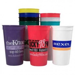 Stadium Cups - 32 oz - Silkscreen #502 Promotional Custom Imprinted With Logo