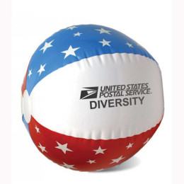 10-1/2" Diameter Stars and Stripes Beach Ball Promotional Custom Imprinted With Logo 10-1/2" Diameter Stars and Stripes Beach Ball Promotional Custom Imprinted With Logo