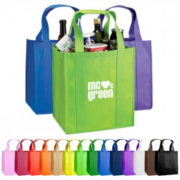 Recycled Shopping Tote - Medium Size Promotional Custom Imprinted With Logo