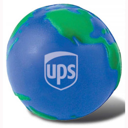 Globe Stress Ball Promotional Custom Imprinted With Logo