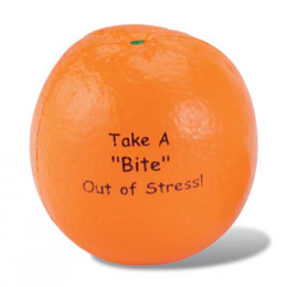 Orange Stress Ball Promotional Custom Imprinted With Logo