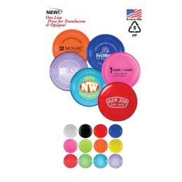 9" Flying Disk in Opaque & Translucent Colors Promotional Custom Imprinted With Logo 9" Flying Disk in Opaque & Translucent Colors Promotional Custom Imprinted With Logo