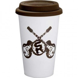 Double Wall Ceramic Tumbler Promotional Custom Imprinted With Logo