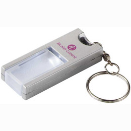 Flare (Rectangular LED Key Chain) Promotional Custom Imprinted With Logo
