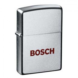 Satin Chrome Windproof Lighters Promotional Custom Imprinted With Logo