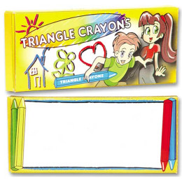 4 Pack Triangle Crayons Promotional Custom Imprinted With Logo 4 Pack Triangle Crayons Promotional Custom Imprinted With Logo