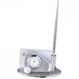 Golf Club Clock Business Card Holder Promotional Custom Imprinted With Logo