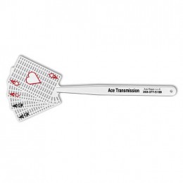 Medium 4 Aces Fly Swatter with Colored Suits Promotional Custom Imprinted With Logo Medium 4 Aces Fly Swatter with Colored Suits Promotional Custom Imprinted With Logo