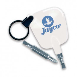 Reversible #4-5 Standard - #1 Phillips Screwdriver and Key Chain Promotional Custom Imprinted With Logo