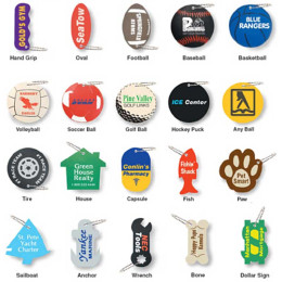 Floating Key Chains - Various Shapes Promotional Custom Imprinted With Logo