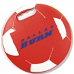 Round Soccer Ball Stadium Cushion - 13.5"Dia.x3/4" Promotional Custom Imprinted With Logo Round Soccer Ball Stadium Cushion - 13.5"Dia.x3/4" Promotional Custom Imprinted With Logo