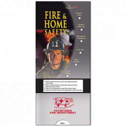 Pocket Slider: Fire & Home Safety Promotional Custom Imprinted With Logo