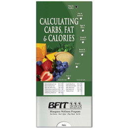 Pocket Slider: Calculating Carbs, Fats & Calories Promotional Custom Imprinted With Logo