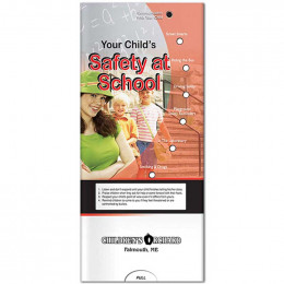 Pocket Slider: Safety at School Promotional Custom Imprinted With Logo