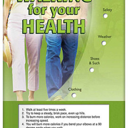 Pocket Slider: Walking For Your Health Promotional Custom Imprinted With Logo