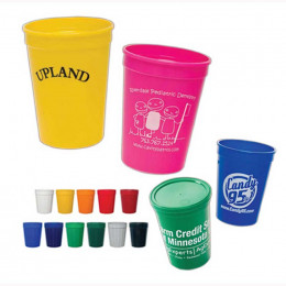 Smooth Stadium Cup - 12 Oz Promotional Custom Imprinted With Logo