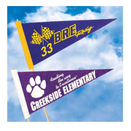 8 inch x 18 inch Pennant Promotional Custom Imprinted With Logo 8 inch x 18 inch Pennant Promotional Custom Imprinted With Logo