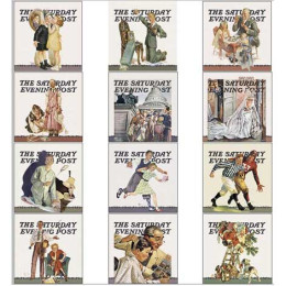 Desk Tent Calendar - The Saturday Evening Post Desk Promotional Custom Imprinted With Logo