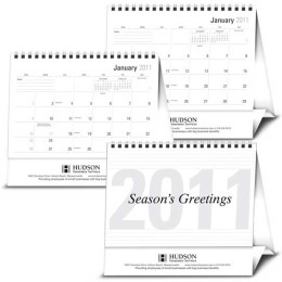 Desk Tent Calendar - Large Economy Promotional Custom Imprinted With Logo