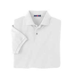 Jerzees Cotton/Poly Pique Golf Shirt with Spotshield - White Promotional Custom Imprinted With Logo