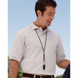 Jerzees Ringspun Cotton Pique Golf Shirt - White Promotional Custom Imprinted With Logo