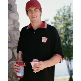 Jerzees Cotton Racing Golf Shirt Promotional Custom Imprinted With Logo