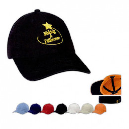 Washed Chino Cap - Embroidery Promotional Custom Imprinted With Logo