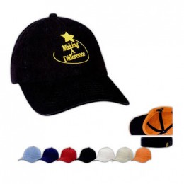 Washed Chino Cap - Heat Transfer Imprint Promotional Custom Imprinted With Logo