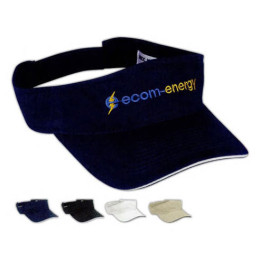 Visor with Sandwich Accent-Heat Transfer Imprint Custom Imprinted With Logo