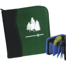 Zippered CD Holder Promotional Custom Imprinted With Logo