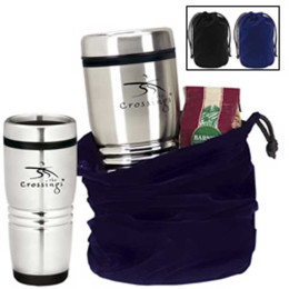 Rolling Ridges & Velvet Gift Bag Promotional Custom Imprinted With Logo