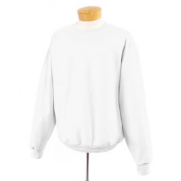 Jerzees Supersweats Cotton/Poly Crew Neck Sweatshirt - White Promotional Custom Imprinted With Logo Jerzees Supersweats Cotton/Poly Crew Neck Sweatshirt - White Promotional Custom Imprinted With Logo