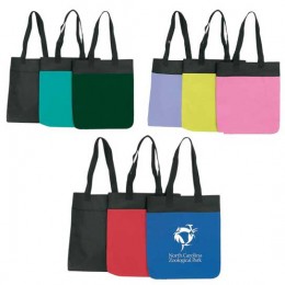 Colorful Economy Polyester Tote Bag Promotional Custom Imprinted With Logo Colorful Economy Polyester Tote Bag Promotional Custom Imprinted With Logo