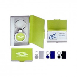 2 in 1 Key/Tag Business Card Holder Promotional Custom Imprinted With Logo