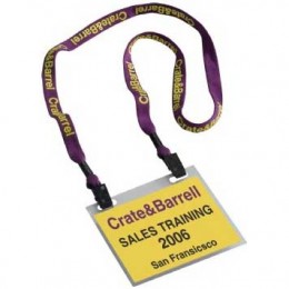 1/2 in. Knitted Cotton 2 Bulldog Clip Badge Lanyard Promotional Custom Imprinted With Logo 1/2 in. Knitted Cotton 2 Bulldog Clip Badge Lanyard Promotional Custom Imprinted With Logo