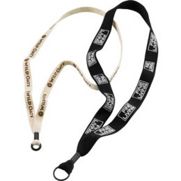 1/2 in. Knitted Organic Cotton Lanyard with Metal Crimp and Ruber O-ring Promotional Custom Imprinted With Logo 1/2 in. Knitted Organic Cotton Lanyard with Metal Crimp and Ruber O-ring Promotional Custom Imprinted With Logo