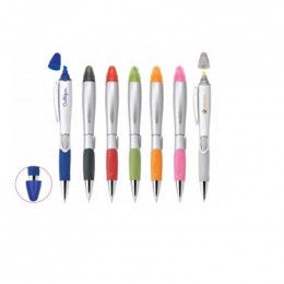 Silver Blossom Pen/Highlighter Promotional Custom Imprinted With Logo