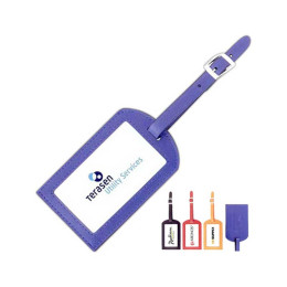 Colorplay Leather Luggage Tag Promotional Custom Imprinted With Logo