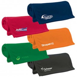 Cozy Fleece Blanket Promotional Custom Imprinted With Logo