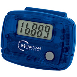 Translucent Stepper Pedometer Promotional Custom Imprinted With Logo