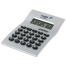 Curvaceous Metal Calculator Promotional Custom Imprinted With Logo Curvaceous Metal Calculator Promotional Custom Imprinted With Logo