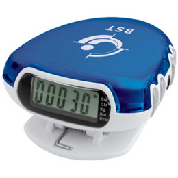 Translucent Step-n-Tune Pedometer/Radio Promotional Custom Imprinted With Logo Translucent Step-n-Tune Pedometer/Radio Promotional Custom Imprinted With Logo