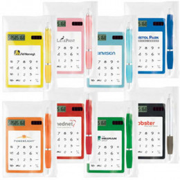 Calculator/Ballpoint Gifts Promotional Custom Imprinted With Logo