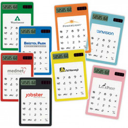 See-Thru Solar Calculator Promotional Custom Imprinted With Logo