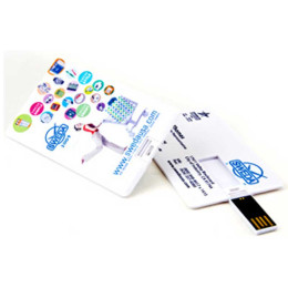 Credit Card Size USB Flash Drive - 4GB Promotional Custom Imprinted With Logo