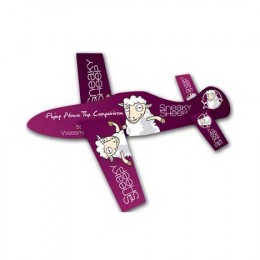 Paper Airplane Glider - UV Coated Promotional Custom Imprinted With Logo