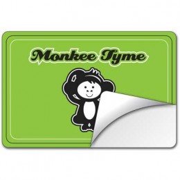 Removable Rectangle Sticker/Decal - Vinyl UV Coated Promotional Custom Imprinted With Logo