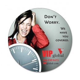 TuffMag Outdoor Magnet - Circle - 5.5 Promotional Custom Imprinted With Logo