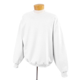 Jerzees NuBlend Cotton/Poly Crew Neck Sweatshirt - White Promotional Custom Imprinted With Logo Jerzees NuBlend Cotton/Poly Crew Neck Sweatshirt - White Promotional Custom Imprinted With Logo